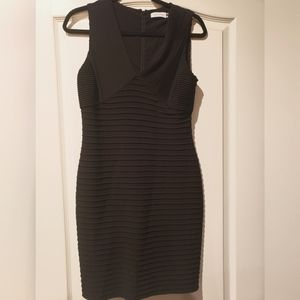 calvin klein black high low dress Erica Feather Embroidered Gown  THEIA